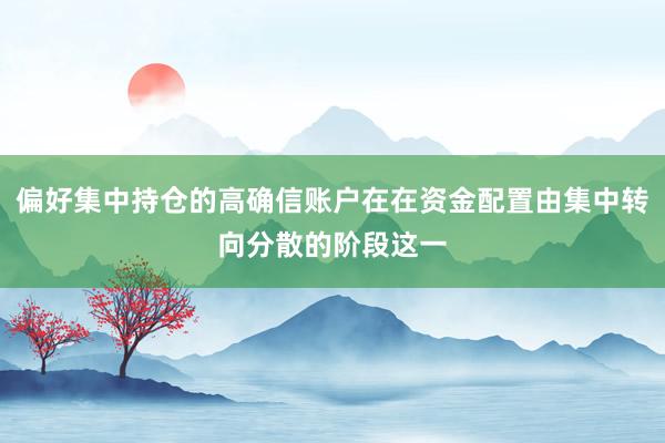 偏好集中持仓的高确信账户在在资金配置由集中转向分散的阶段这一