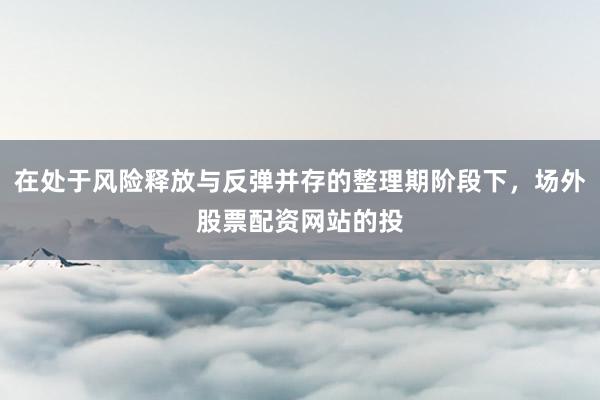在处于风险释放与反弹并存的整理期阶段下，场外股票配资网站的投