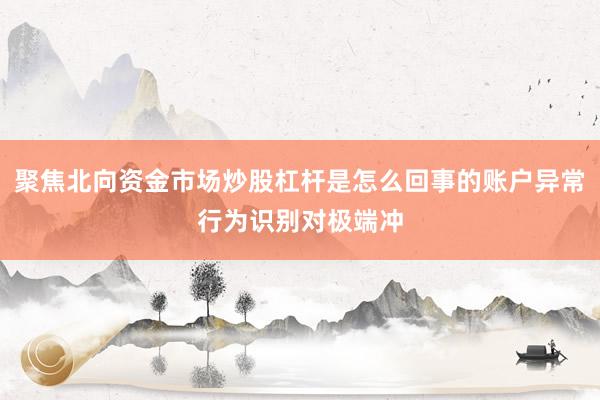 聚焦北向资金市场炒股杠杆是怎么回事的账户异常行为识别对极端冲