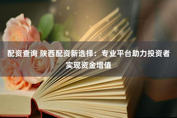 配资查询 陕西配资新选择:专业平台助力投资者实现资金增值