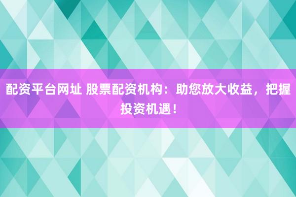 配资平台网址 股票配资机构：助您放大收益，把握投资机遇！